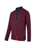 Wind Sportswear Langarm Polo gestreift in marine-rot