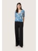 Soaked in Luxury Langarm-Bluse SLAldora Feminine Form in Blue Scattered Print