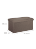 relaxdays Sitzbank in Graubraun - (B)76,5 x (H)38 x (T)38,5 cm