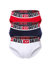 Diesel Slip 3er Pack in Rot/Dunkelblau/Weiß