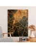 WALLART Leinwandbild Gold - Onyx mit Gold in Schwarz