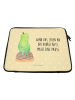 Mr. & Mrs. Panda Laptop Tasche Schildkröte Pause mit Spruch in Gelb Pastell