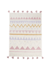 Beliani Kurzflor ZAYSAN in Beige/Rosa/Lila - (W) 140 x (L) 200 cm