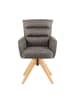 DUBI Möbel 2er-Set: Drehstuhl Mika-Juna in Taupe - (B)59 x (H)94 x  (T)66 cm