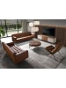Angel Cerdá Chester-Sofa 6225 in Dunkelbraun / Dunkler Stahl