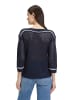 Betty Barclay Lochstrick-Pullover mit Strickdetails in Patch Dark Blue/White