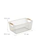 relaxdays Drahtkorb in Weiß - (B)37 x (H)16,5 x (T)22,5 cm