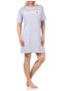NORMANN Nachthemd kurzen Ärmeln und "New York City Loving" - 65334 in Grau