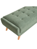 Beliani Ottomane HABO in Grün/Braun - (W) 134 x (H) 42 x (L) 60 cm