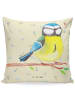 Mr. & Mrs. Panda Kissen 40x40 Vogel Blaumeise ohne Spruch in Blumig