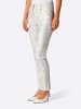creation L 5-Pocket-Jeans in ecru-rosé-bedruckt