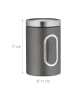 relaxdays 4x Vorratsdose in Grau - 1,4 l