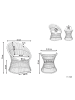 Beliani 3-tlg Bistro Set MESYNA in Weiß/Beige
