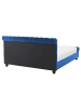 Beliani Doppelbett AVALLON in Blau/Braun - (W) 172 x (H) 94 x (L) 233 cm