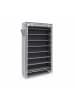 relaxdays 3x Stoff-Schuhschrank in Anthrazit - (B)88 x (H)161 x (T)30 cm