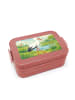 Mr. & Mrs. Panda Bento Box Storch Design ohne Spruch in Rot Pastell