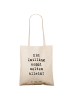 Mr. & Mrs. Panda Shopping Tasche Spruch Zwillingsgeschwister Lie... in Creme
