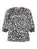 KAFFE curve Langarm-Bluse KCmegda in Grey Leopard