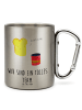 Mr. & Mrs. Panda Edelstahlbecher Toast Marmelade mit Spruch in Silber