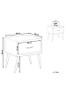 Beliani Nachttisch FLAYAT in Grün/Schwarz - (W) 46 x (H) 49 x (L) 38 cm