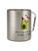 Mr. & Mrs. Panda Edelstahlbecher Avocado Party mit Spruch in Silber