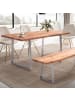 KADIMA DESIGN Esszimmertisch 120x60x76 cm Massivholz / Metall Esstisch