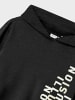 name it Hoodie NKMOLAF LS NREG SWE WH BRU in black