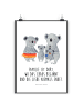 Mr. & Mrs. Panda Bild Koala Familie mit Spruch in Weiß