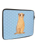 Mr. & Mrs. Panda Laptop Tasche Erdmännchen ohne Spruch in Blau Pastell