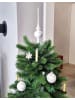 JACK Glas Christbaumkugeln + Spitze in Weiß