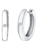 Lulu & Jane Diamant-Creolen Sterling Silber Diamant in silber