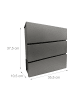 relaxdays Briefkasten in Anthrazit - (B)35,5 x (H)37,5 x (T)10,5 cm