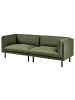 Beliani 3-Sitzer Sofa VORGOD in Grün/Schwarz - (W) 221 x (H) 76 x (L) 85 cm