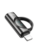 HOCO iPhone-Adapter (männlich) auf Typ C (weiblich) mit Display 2,4A 27W in Schwarz