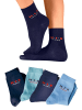 H.I.S Basicsocken in blau, marine, hellblau, dunkelblau