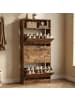VASAGLE Schuhschrank Custos in Braun - (B)60 x (H)139 x (T)24 cm