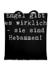 Mr. & Mrs. Panda Shopping Tasche Spruch Hebamme Engel mit Spruch in Schwarz