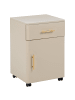 Beliani Nachttisch OMBURA in Beige - (W) 45 x (H) 65 x (L) 40 cm