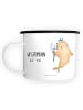 Mr. & Mrs. Panda XL Emaille Tasse Einhorn Muffin ohne Spruch in Weiß