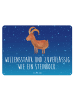 Mr. & Mrs. Panda tafel Sternzeichen Steinbock mit Spruch in Sternenhimmel Blau