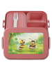 Mr. & Mrs. Panda Lunchbox Bienen Paar Design ohne Spruch in Rot Pastell