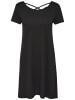 ONLY Lockeres Mini Basic Shirtkleid mit Rücken Ausschnitt ONLBERA in Schwarz