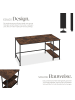 tectake Computer-Schreibtisch Canton 120 x 60 x 75,5 cm, Industrial Holz dunkel, rustika
