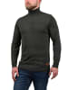 BLEND Rollkragenpullover BHLatif 20707474ME Strickpullover mit Ellbogenpatches in dunkelgrau