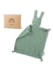 Räuberella Musselin Schmusetuch Hase in Mint - 10x10cm