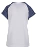 Urban Classics Urban Classics Damen Ladies Contrast Raglan Tee in white/vintageblue