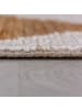 KADIMA DESIGN Teppich Jute Flachgewebe Rauten Muster, Wohnzimmer in Beige