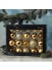 MARELIDA 42er Set Christbaumkugel Weihnachtskugel Glas 3 Größen in gold