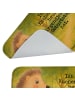 Mr. & Mrs. Panda Badematte Igel Kuchenstück Design mit Spruch in Weiß