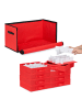 relaxdays Weihnachtskugel-Aufbewahrungsbox in Rot/ Schwarz - (B)62 x (H)30,5 x (T)30,5 cm